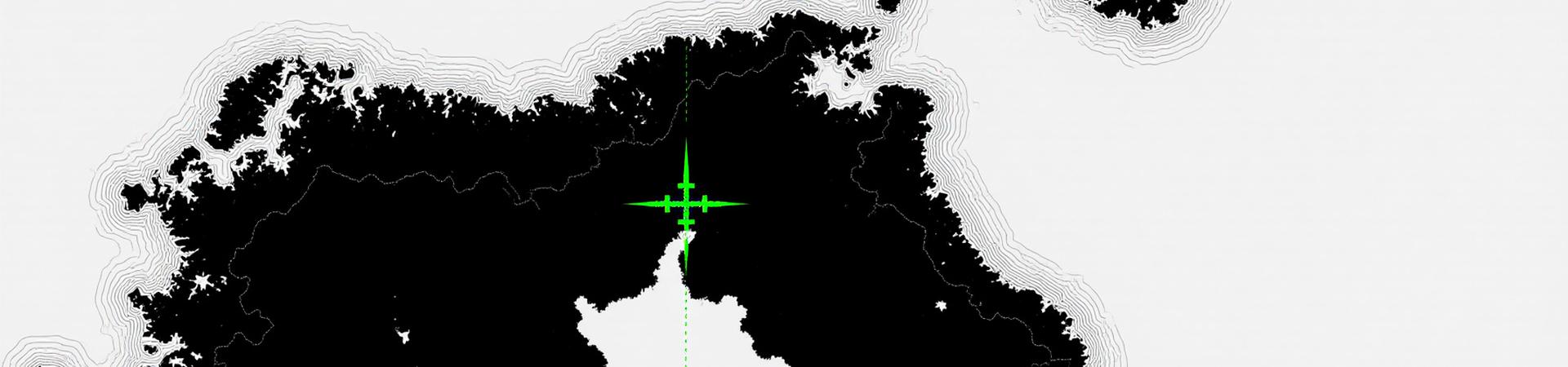 Stylized monochrome map showing Ardgour location in the Highlands